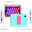 For iPad Mini 7 Shockproof Silicone + PC Protective Case with Holder & Pen Slot