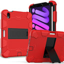 For iPad Mini 7 Shockproof Silicone + PC Protective Case with Holder & Pen Slot