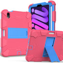 For iPad Mini 7 Shockproof Silicone + PC Protective Case with Holder & Pen Slot