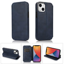 For iPhone 13 Strong Magnetic Closure PU + TPU Leather Case with Card Slots & Holder