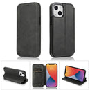 For iPhone 13 Strong Magnetic Closure PU + TPU Leather Case with Card Slots & Holder
