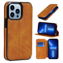 For iPhone 13 Strong Magnetic Closure PU + TPU Leather Case with Card Slots & Holder