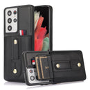 For Samsung Galaxy S20+ Wristband Kickstand Wallet Leather Phone Case
