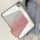 For iPad Pro 12.9 2022 / 2021 / 2020 Gradient Glitter Magnetic Split Leather Tablet Case