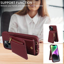 For iPhone 14 Pro Max Crossbody Lanyard Zipper Wallet Leather Phone Case
