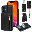 For iPhone 16 Crossbody Lanyard Zipper Wallet Leather Phone Case