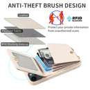 For iPhone 15 Pro Crossbody Lanyard Zipper Wallet Leather Phone Case