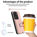 For OPPO A58 / A58x / A1x Crossbody Rope Ring Card Holder Phone Case