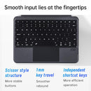 iPad 11th Gen Magic Folio Ultra-thin RGB Backlight Touchpad BT Keyboard Leather Case