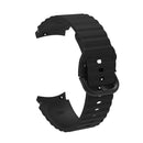 For Samsung Galaxy Watch 7/6/5/4 20mm Wave Dotted Buckle Silicone Watch Band