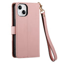 For iPhone 11 Love Zipper Lanyard Leather Phone Case