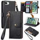 For iPhone 12 Pro Max Love Zipper Lanyard Leather Phone Case