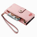 For iPhone 11 Pro Love Zipper Lanyard Leather Phone Case