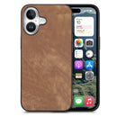 For iPhone 13 Pro Vintage Leather PC Back Cover Phone Case