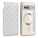 For Google Pixel 9 Pro XL Shield Magsafe RFID Anti-theft Rhombus Leather Phone Case