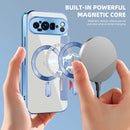 For Google Pixel 9 Pro XL Shield Magsafe RFID Anti-theft Rhombus Leather Phone Case