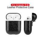 Shockproof Tough Slim Leather Cover For AirPods 1/2 Earphone Charging Case