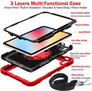 iPad 10th Gen 10.9 2022 Kids Shockproof Stand Case Protective Cover w/ Strap