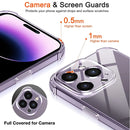 For iPhone 14 Pro Max Case Clear TPU Slim Light Shockproof Protective Cover