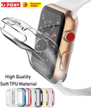 For Apple Watch Series 8 7 45mm & 41mm Clear Gel Shockproof Protective Case Cover