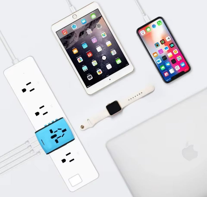 Fast 5A Universal International Travel Plug 3 USB Power Adapter Type C Worldwide