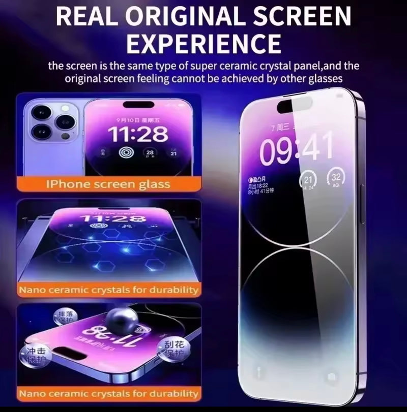 Tempered Glass Screen Protector For iPhone 17 16 15 14 Plus 13 12 Pro Max Air