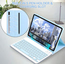 Samsung Galaxy Tab S9 FE 10.9 2023 SM-X510 X516 Bluetooth Keyboard Case Cover with Pencil Holder