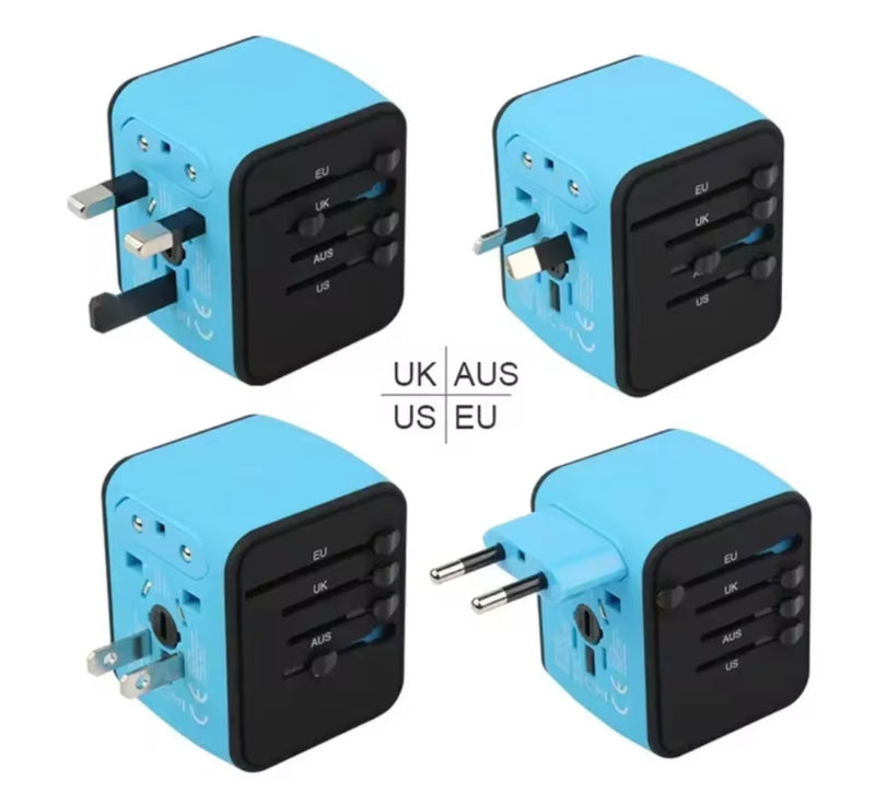 Fast 5A Universal International Travel Plug 3 USB Power Adapter Type C Worldwide