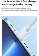 1M 2M 3M Fast Charge USB-C to USB-C Charger Cord & Data Sync Cable For iPhone Charging