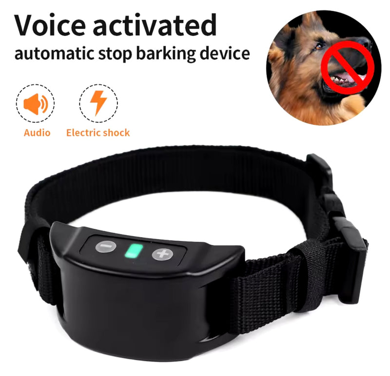 Dog Collar Anti Bark Pet Electric Training Collar Auto Stop Barking Obedience