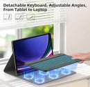 Samsung Galaxy Tab S9 FE 10.9 2023 SM-X510 X516 Bluetooth Backlit Keyboard Case Cover with Pencil Holder