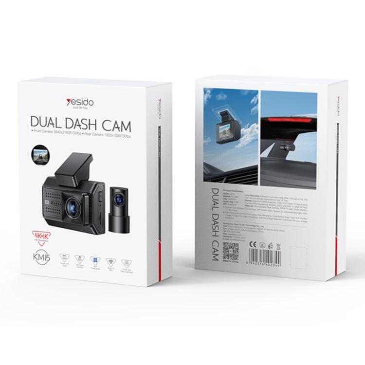 Yesido KM15 4K Dual Dash Camera Driving Recorder, KM15