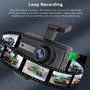 Front and Rear Dual Camera HD InfraredNight Vision Car Dash Cam Driving Recorder, Front and Rear