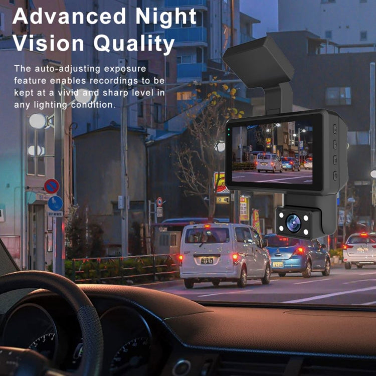 Front and Rear Dual Camera HD InfraredNight Vision Car Dash Cam Driving Recorder, Front and Rear