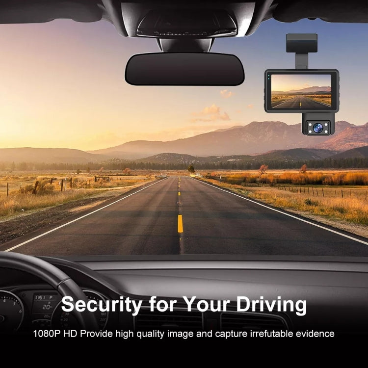 Front and Rear Dual Camera HD InfraredNight Vision Car Dash Cam Driving Recorder, Front and Rear