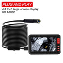 P20 4.3 Inch Screen Display HD1080P Inspection Endoscope with 8 LEDs, Length: 10m, Lens Diameter: 8mm, Hard Line, Length: 10m, Hard Line