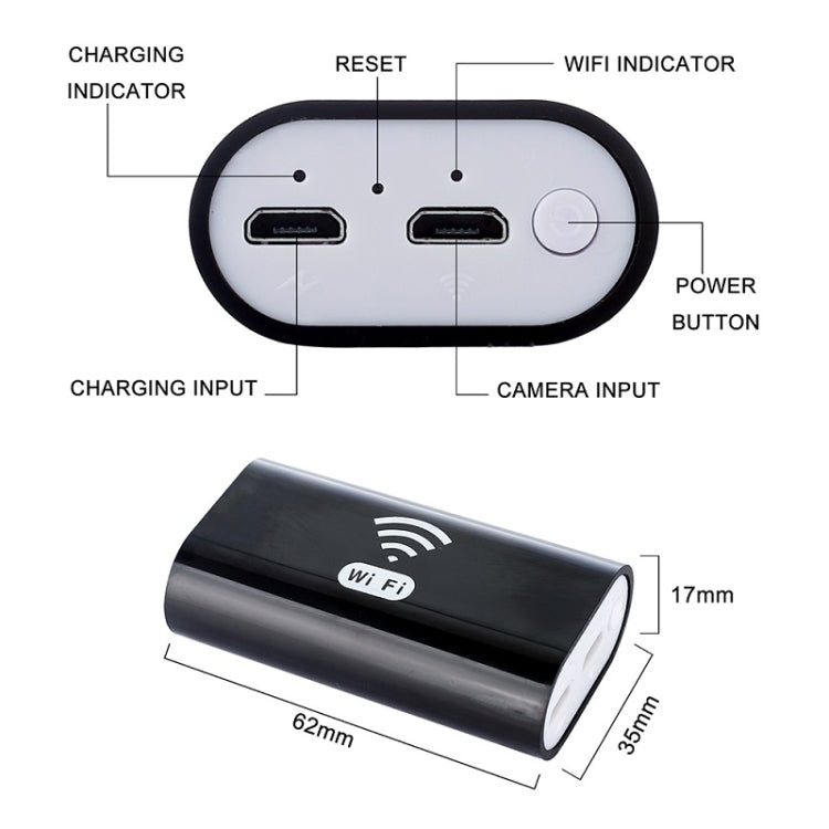 F99 HD Mobile Phone Endoscope, 8mm Waterproof Pipe Endoscope, Wifi Version, Flexible Cord, Length: 2m, Length: 2m