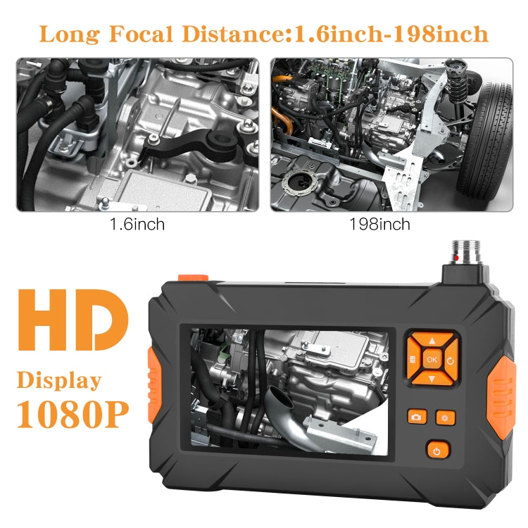 P30 8mm IP67 Waterproof 4.3 inch HD Portable Endoscope Snake Tube Industrial Endoscope, Cable Length: 3m, 3m