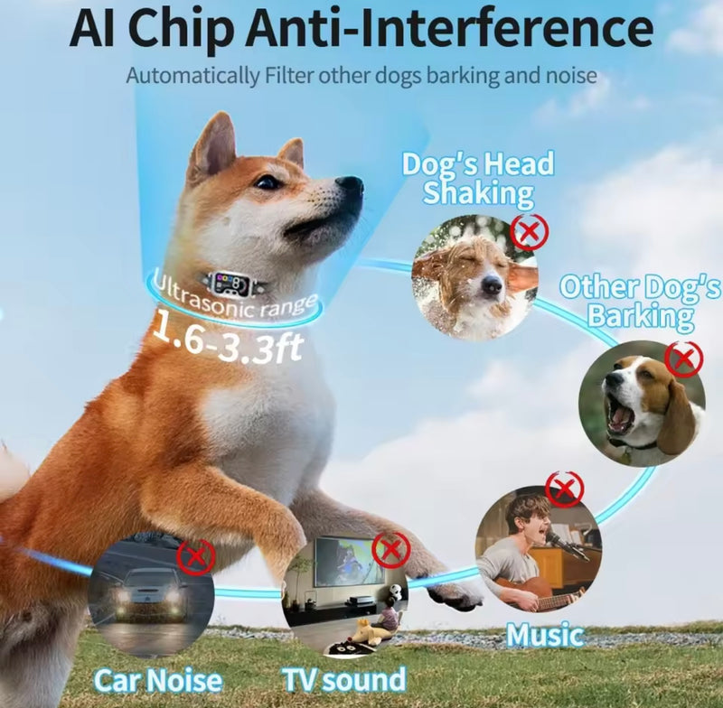 Anti Bark Dog Collar Auto Stop Barking Training Collar Obedience Rechargeable