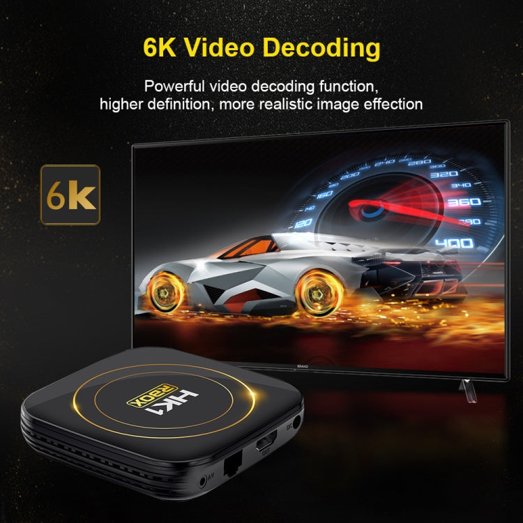 HK1 RBOX-H8S 4K Ultra HD Android 12.0 Smart TV Box with Remote Control, Allwinner H618 Quad-Core, 4GB+64GB, 4GB+64GB