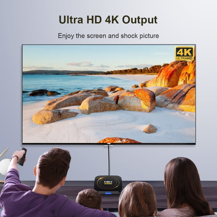 HK1 RBOX-H8S 4K Ultra HD Android 12.0 Smart TV Box with Remote Control, Allwinner H618 Quad-Core, 4GB+64GB, 4GB+64GB