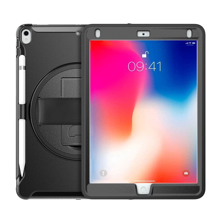 For iPad mini 3 2 1 360 Degree Rotation PC+TPU Protective Cover with Holder & Hand Strap