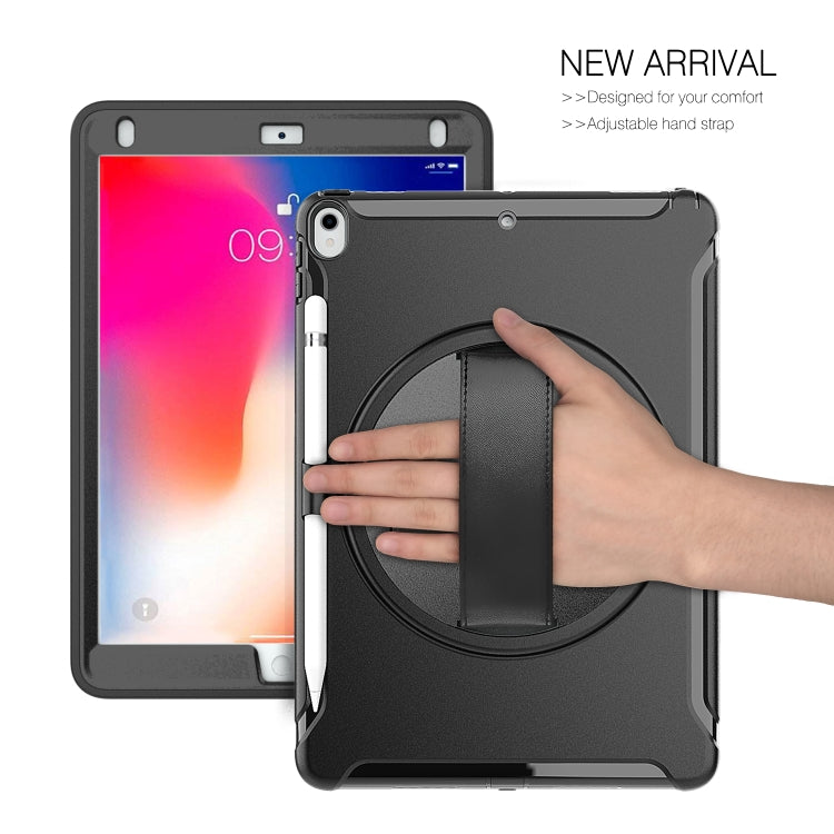 For iPad mini 3 2 1 360 Degree Rotation PC+TPU Protective Cover with Holder & Hand Strap