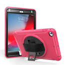 For iPad mini 3 2 1 360 Degree Rotation PC+TPU Protective Cover with Holder & Hand Strap