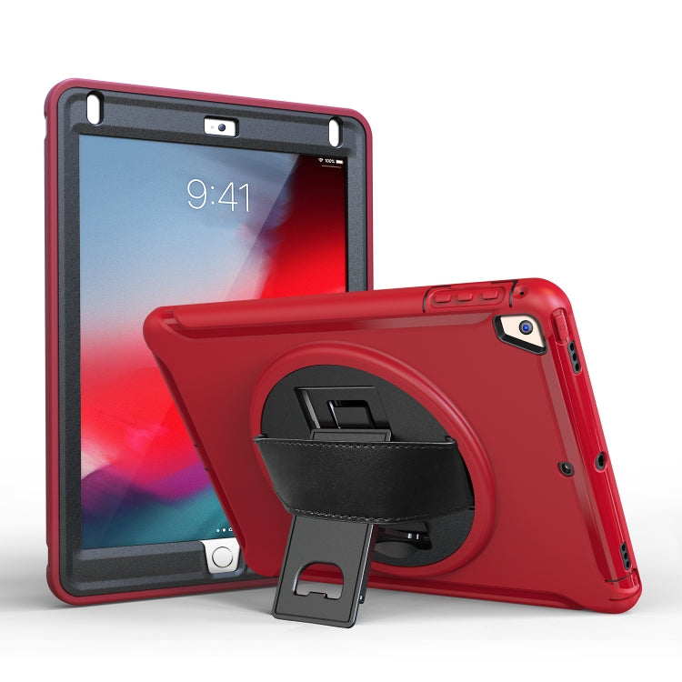 For iPad mini 3 2 1 360 Degree Rotation PC+TPU Protective Cover with Holder & Hand Strap