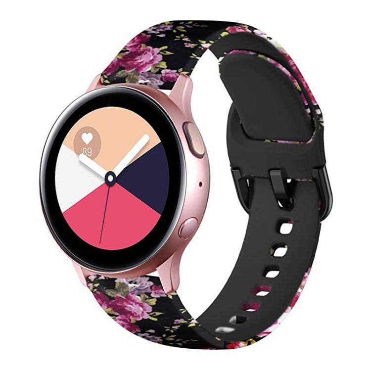 For Samsung Galaxy Watch 7/6/5/4 20mm Silicone Printed Replacement Strap Watchband