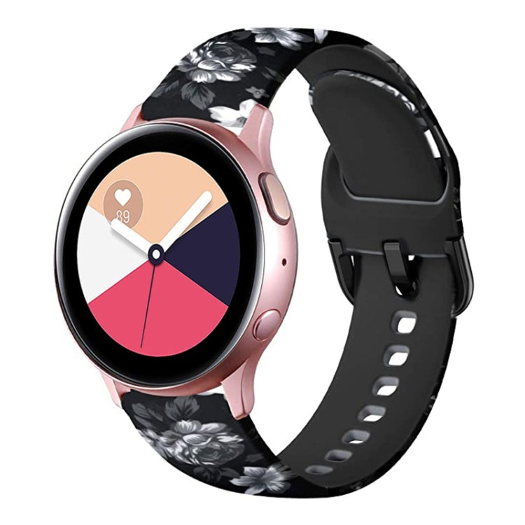 For Samsung Galaxy Watch 7/6/5/4 20mm Silicone Printed Replacement Strap Watchband