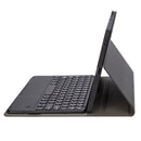 For iPad 9th 8th 7th Gen Air 3 Detachable Round Keycap Bluetooth Keyboard Leather Case with Touch Control & Pen Slot & Stand