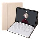 For iPad 9th 8th 7th Gen Air 3 Detachable Round Keycap Bluetooth Keyboard Leather Case with Touch Control & Pen Slot & Stand