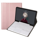 For iPad 9th 8th 7th Gen Air 3 Detachable Round Keycap Bluetooth Keyboard Leather Case with Touch Control & Pen Slot & Stand